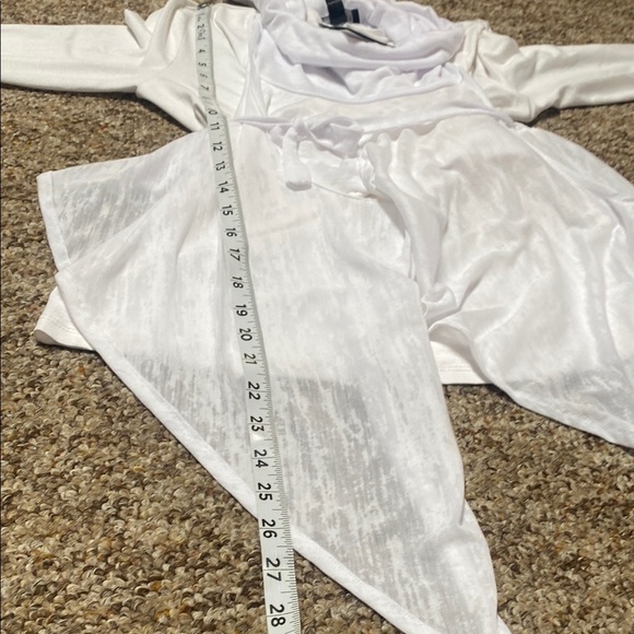 Ronen Chen Womens White Alona Cowl Neck Wrap Top sz 2 - Picture 4 of 10